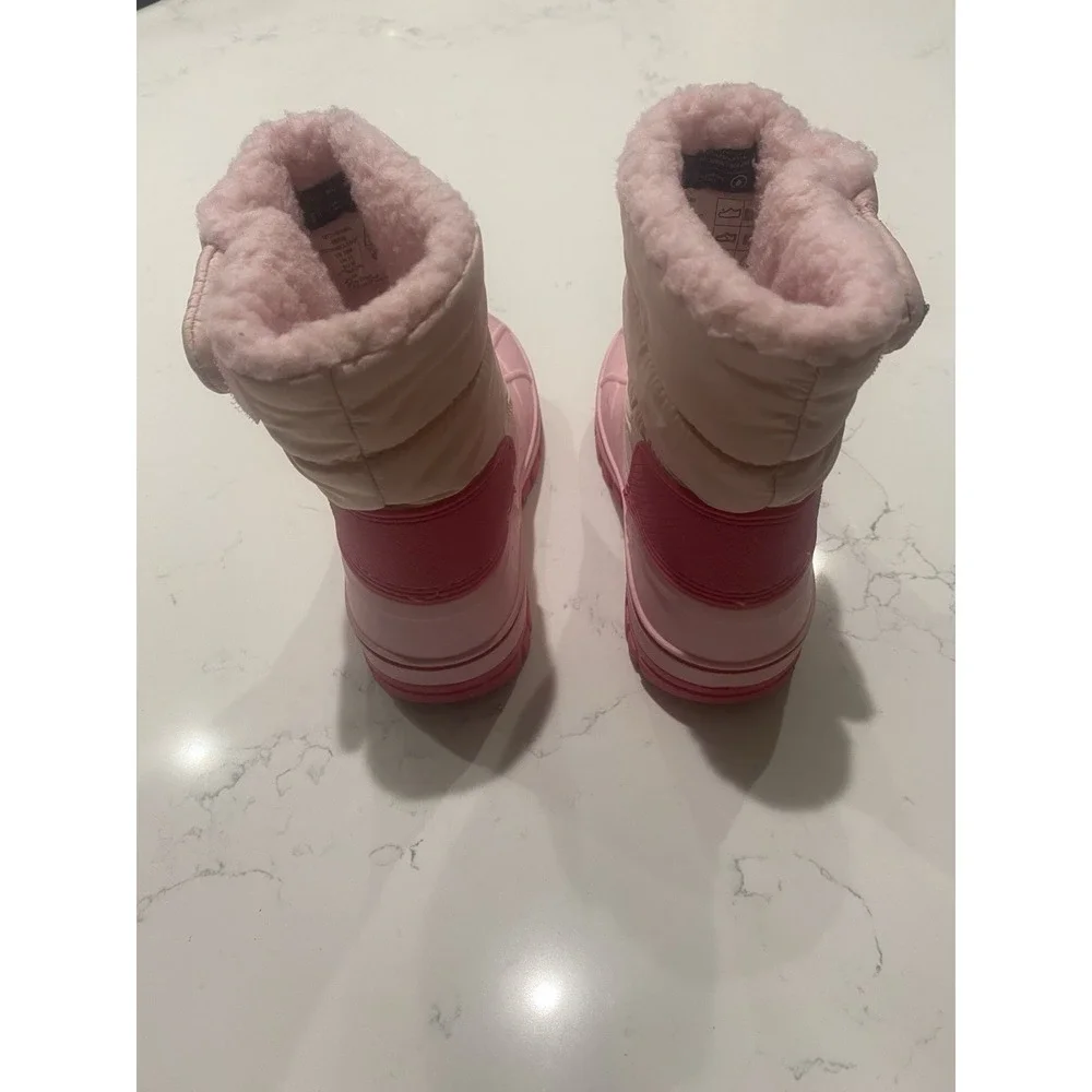 Lands' End Kids Pink Winter Snow Boots US 12 Toddler Insulated Water Resistant
